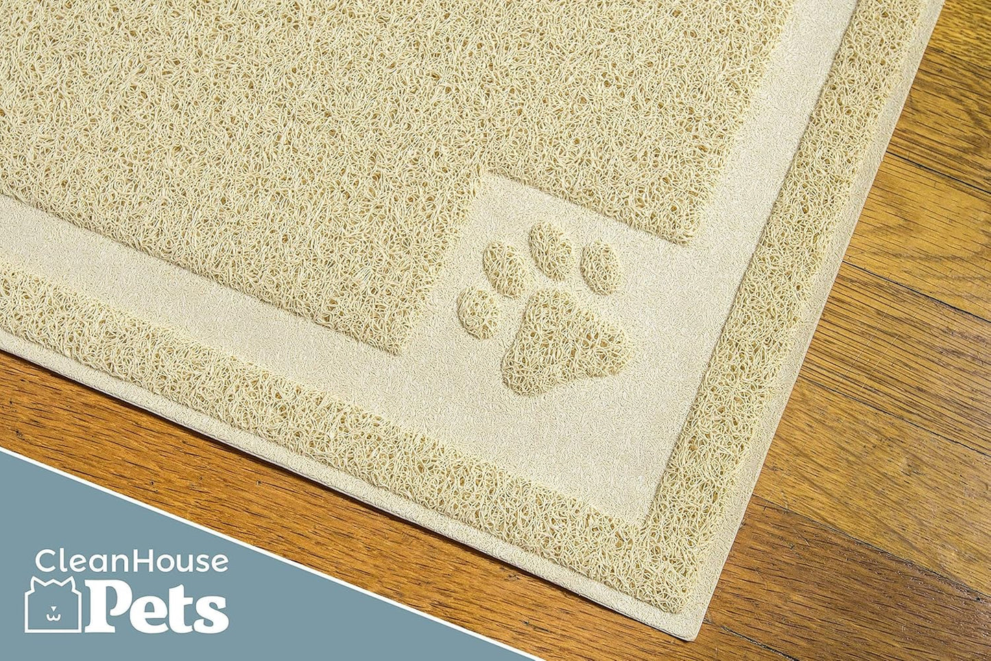 Cat Litter Mat by  (XL Size: 36"X24") - Non-Slip, Durable, Easy to Clean, Water Resistant - Eliminates Litter Tracking, Soft on Kitty Paws, Scatter Control, Covered Litter Box Mat