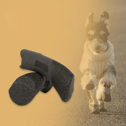 Adjustable Breathable Dog Shoes 4 Count Set Waterproof Non-Slip Pet Socks for Large Medium Dogs Outdoor Sports Rubber Material Kiadog Shoe
