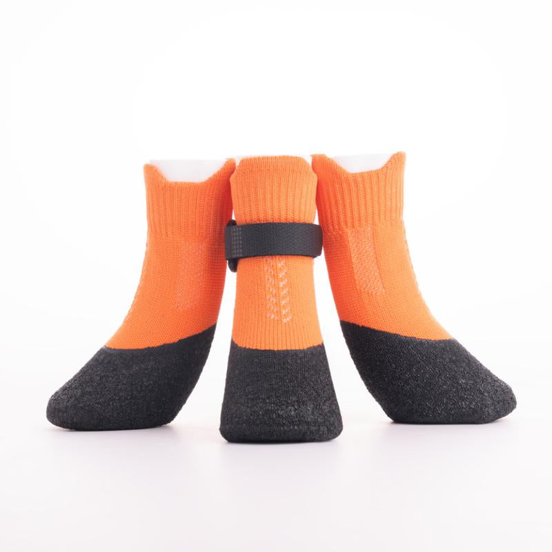 Adjustable Breathable Dog Shoes 4 Count Set Waterproof Non-Slip Pet Socks for Large Medium Dogs Outdoor Sports Rubber Material Kiadog Shoe